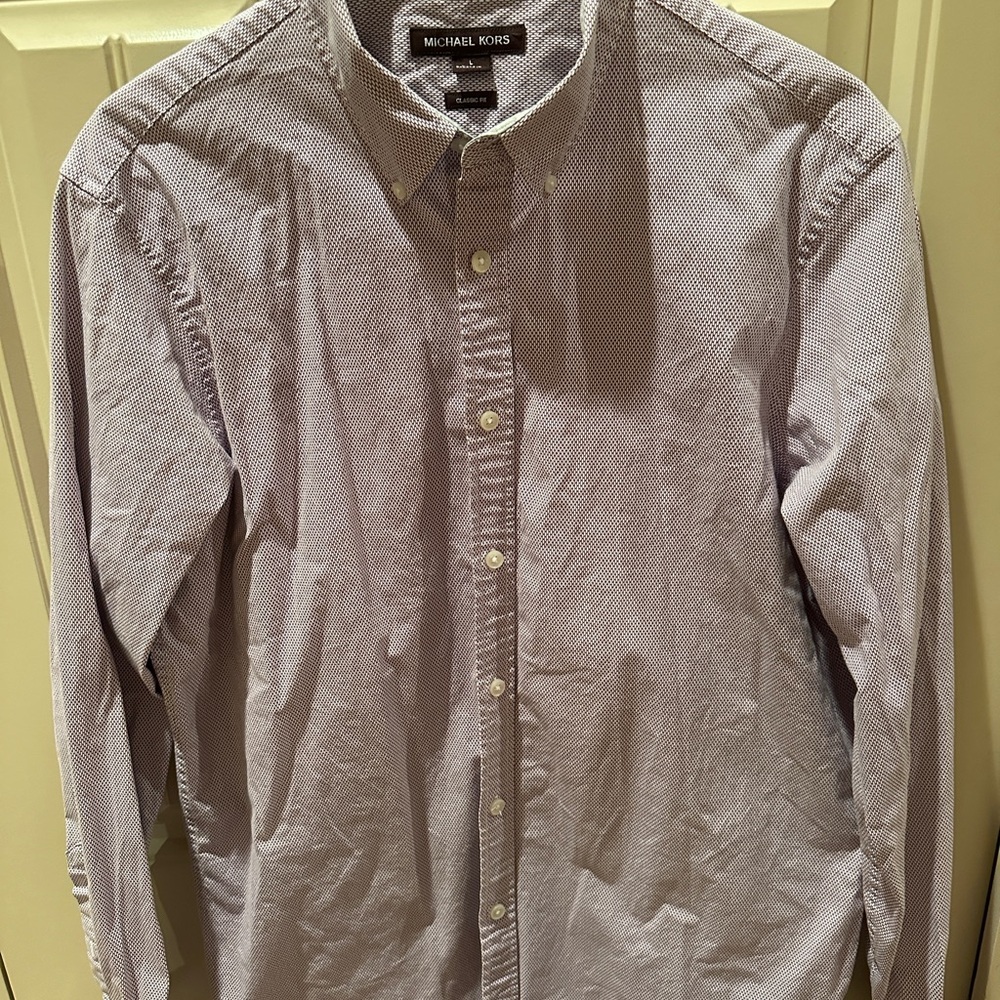 Michael Kors Purple Button-Up Shirt